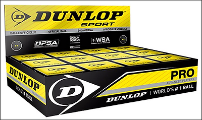 Dunlop double yellow squash balls